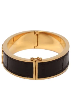 Cassandre leather and metal bracelet
