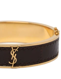 Cassandre leather and metal bracelet
