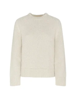 Chalk white wool blend sweater
