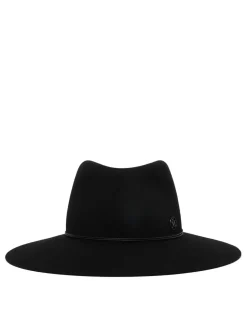 Charles black soft felt fedora hat