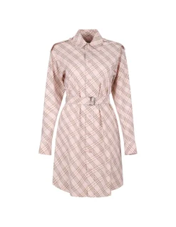 Check cotton shirt dress