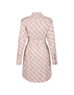 Check cotton shirt dress