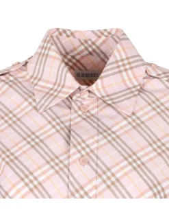 Check cotton shirt dress