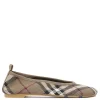 Check knit baby ballerinas