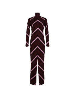 Chevron knit maxi dress