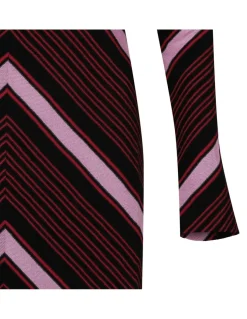 Chevron knit maxi dress