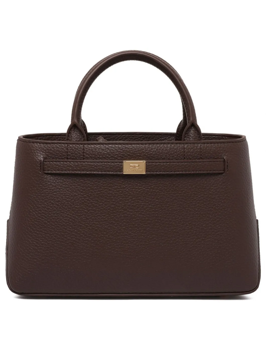 Cocoa hue leather effect handbag