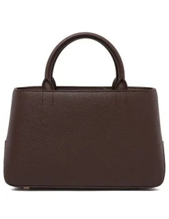 Cocoa hue leather effect handbag