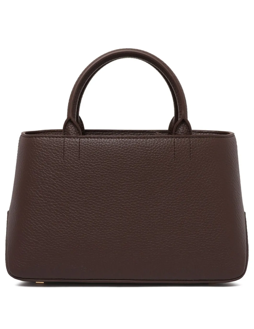 Cocoa hue leather effect handbag