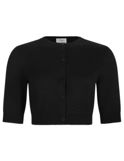 Cropped wool cardigan