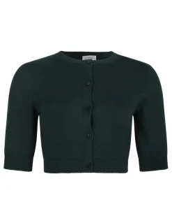 Cropped wool cardigan