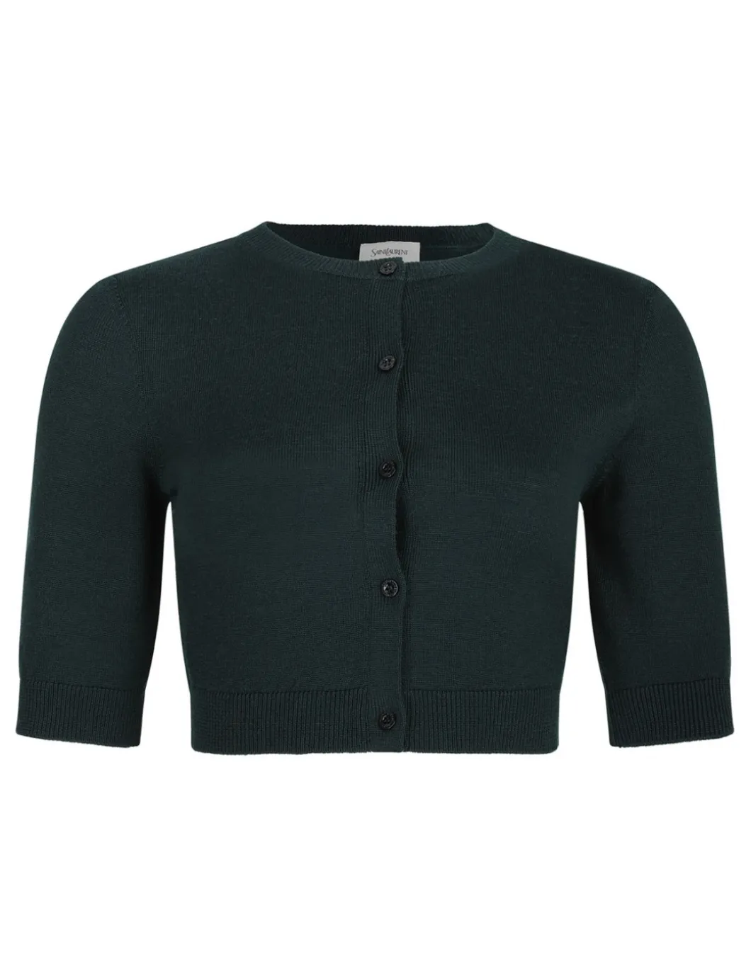 Cropped wool cardigan
