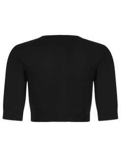 Cropped wool cardigan