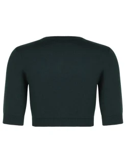 Cropped wool cardigan
