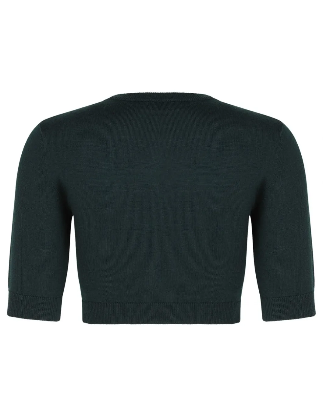 Cropped wool cardigan