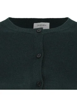 Cropped wool cardigan