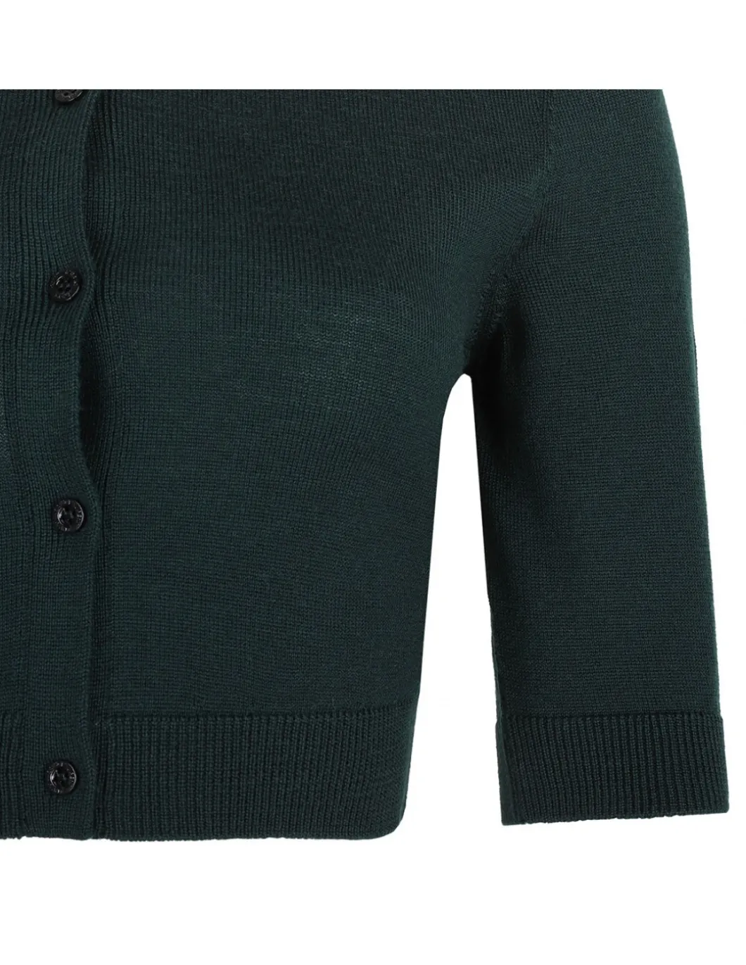Cropped wool cardigan