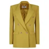 Curry hue crepe blazer
