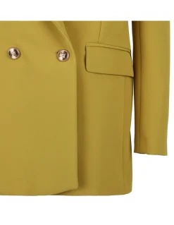 Curry hue crepe blazer