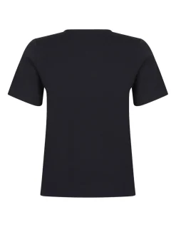 Dark blue viscose blend top