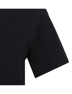 Dark blue viscose blend top