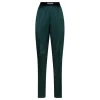 Dark emerald silk satin pants