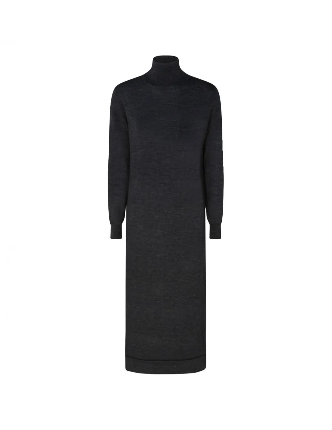 Dark gray knit wool blend dress