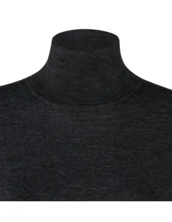 Dark gray knit wool blend dress