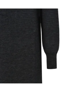 Dark gray knit wool blend dress