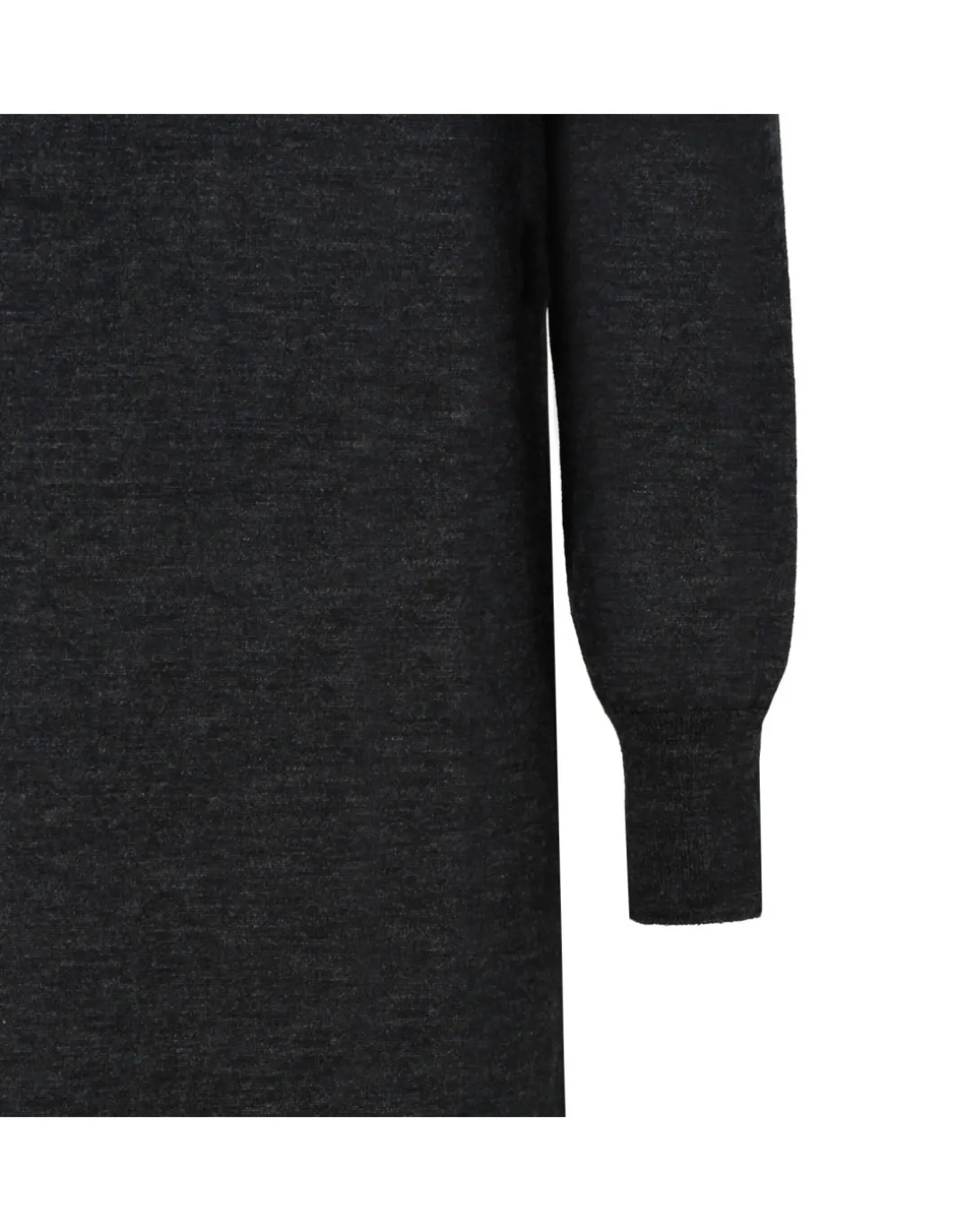 Dark gray knit wool blend dress