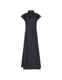 Denim midi dress