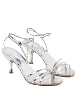 Denise 70 silver sandals