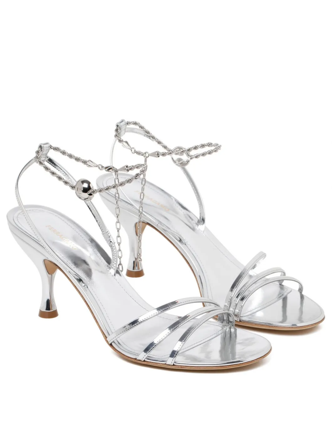 Denise 70 silver sandals