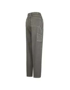 Destroyed pinstripes jeans