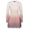 Dégradé chevron motif mini dress