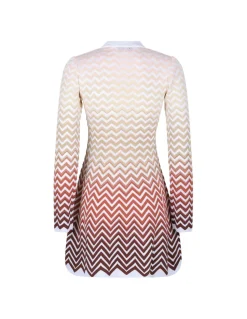 Dégradé chevron motif mini dress