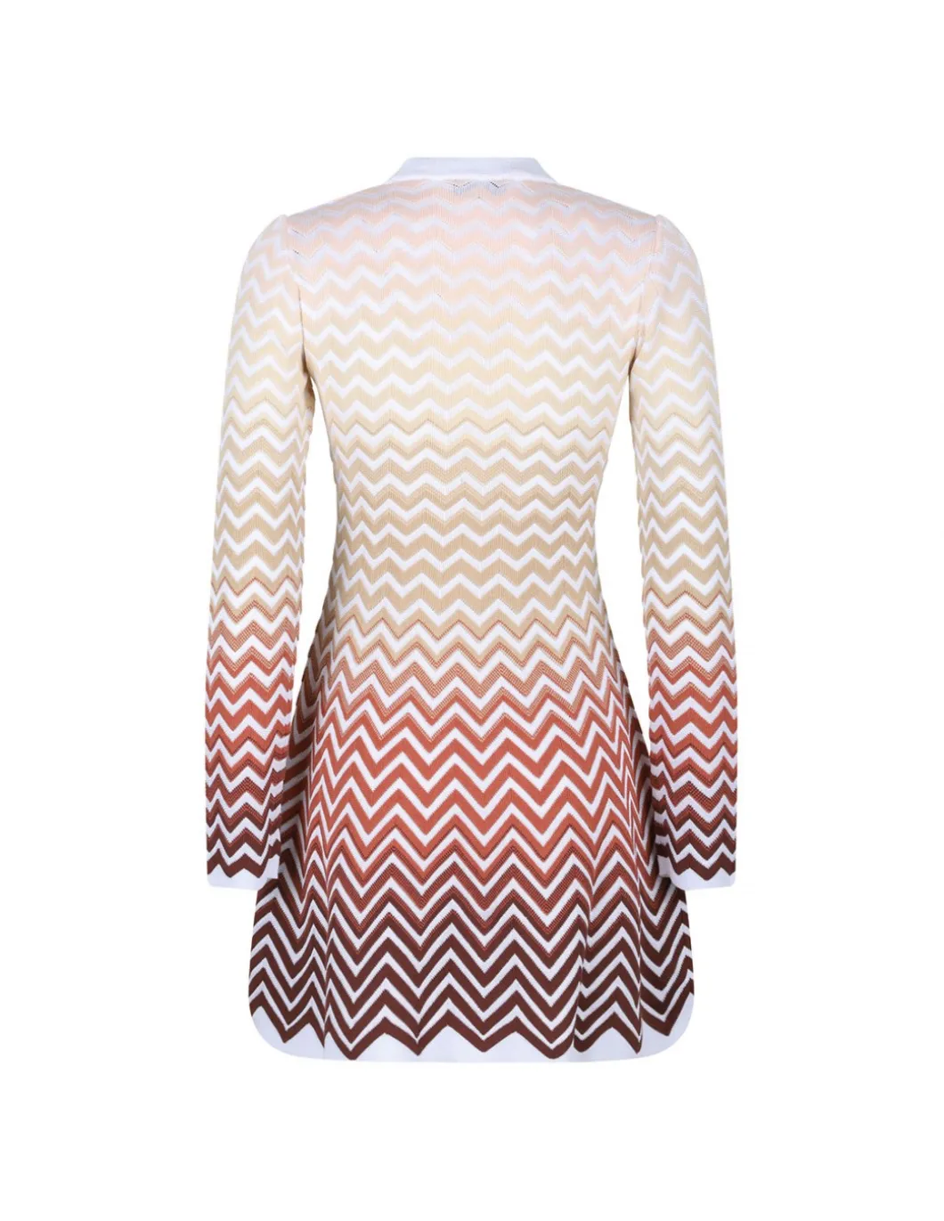 Dégradé chevron motif mini dress