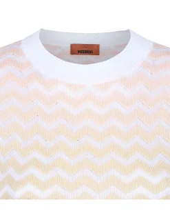 Dégradé chevron motif mini dress