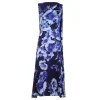 Draped midi cocktail dress