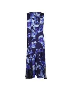 Draped midi cocktail dress