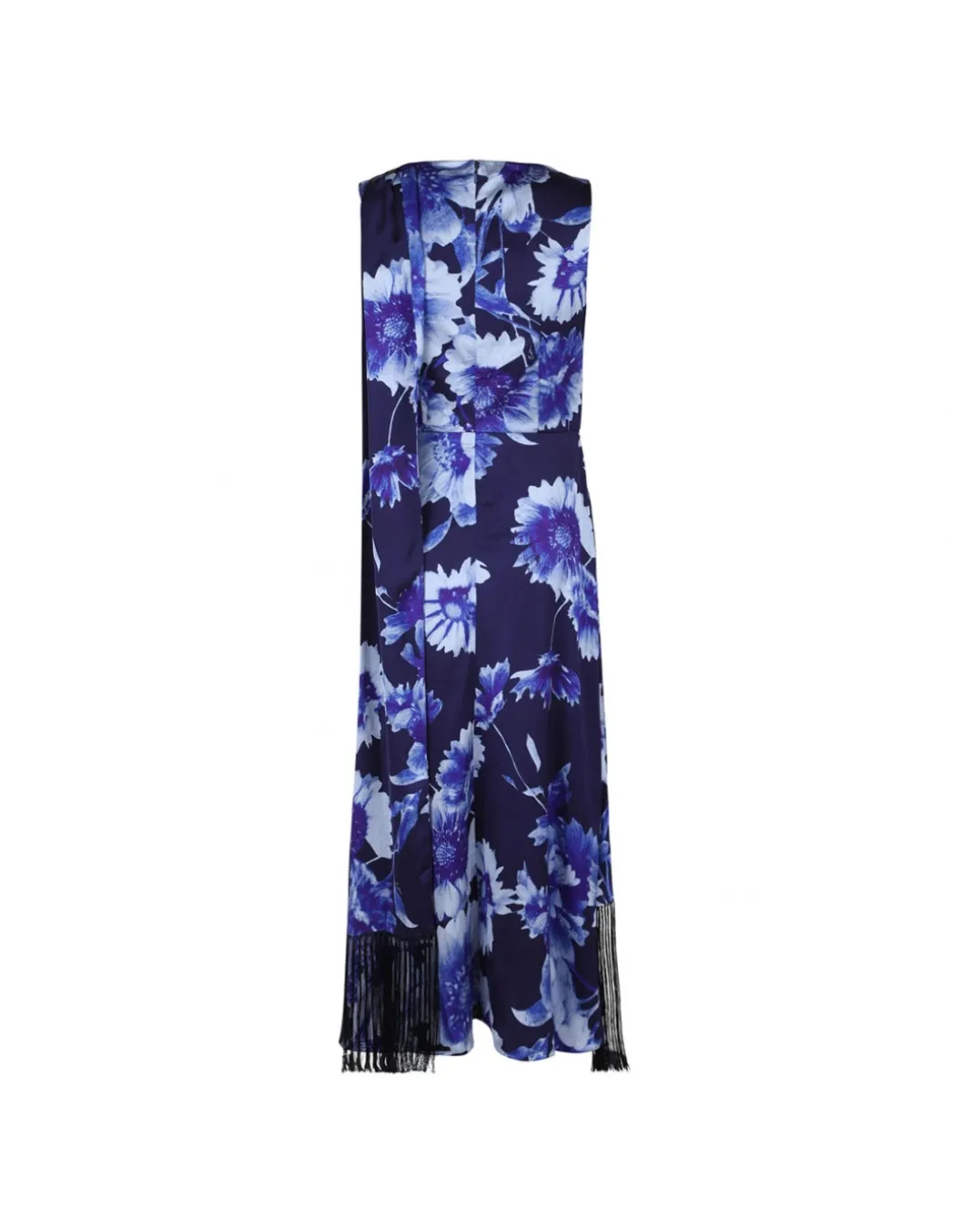 Draped midi cocktail dress