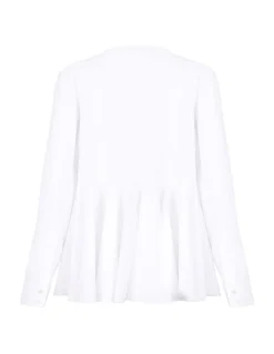 Flared poplin shirt