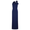 Flat knit bow maxi dress