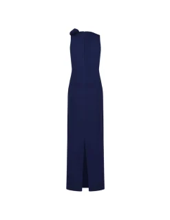 Flat knit bow maxi dress