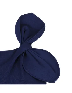 Flat knit bow maxi dress