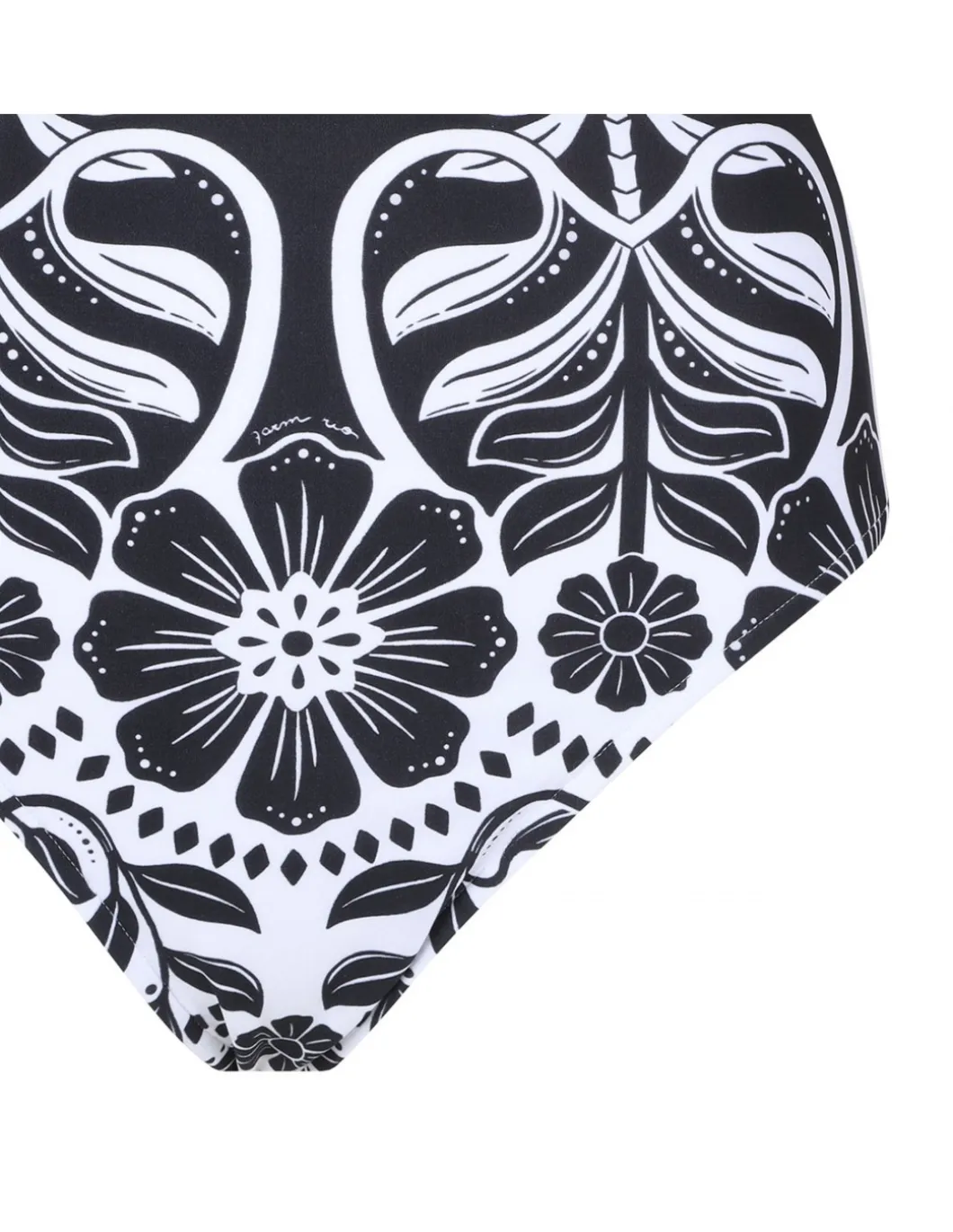 Flowers leopards one-piece swimsuit
