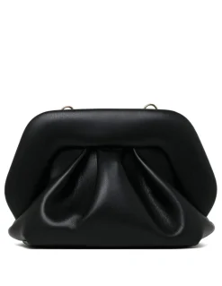 Gea black vegan fabric clutch bag