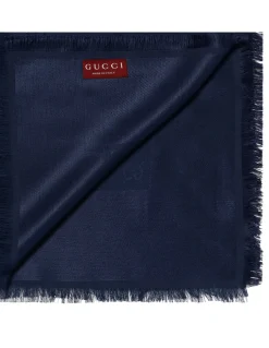 GG silk cotton jacquard shawl