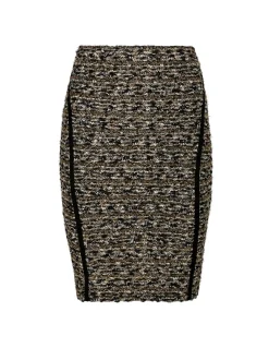 Gold lurex tweed skirt