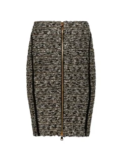 Gold lurex tweed skirt